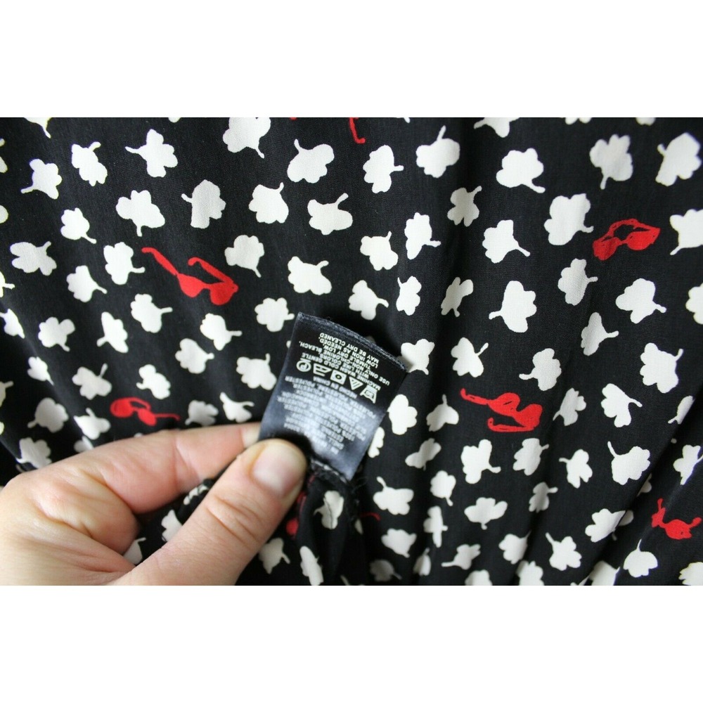 Maeve Anthropologie Short Sleeve Red Black White Dress Small - Picture 7 of 7